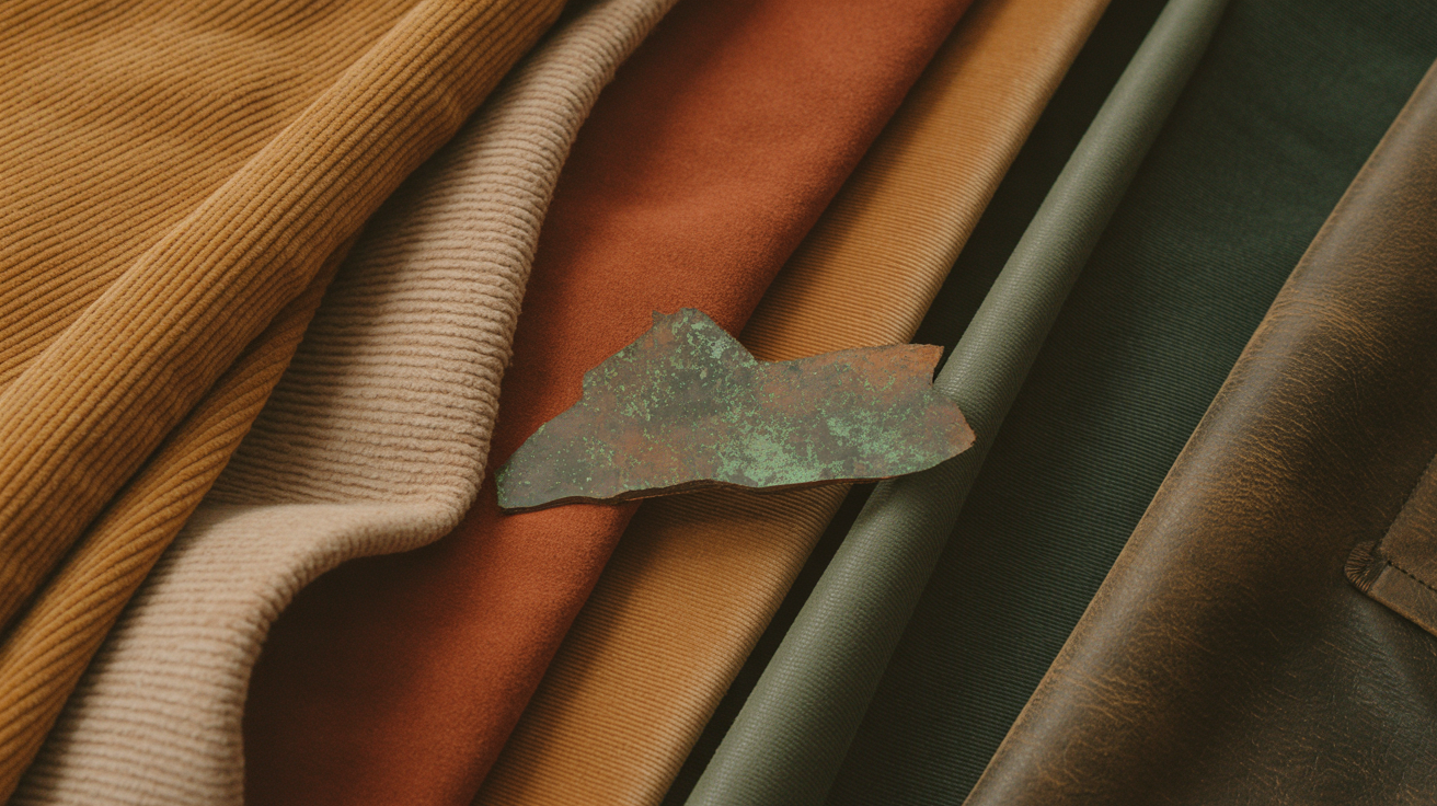 Autumn seasonal color family: warm, muted, earthy tones